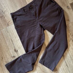 JACHS NY | Men’s Straight Leg Dark Brown Classic Fit Pants, Sz 38x30